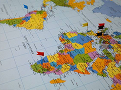 A political map of the world centered on Europe and Africa.