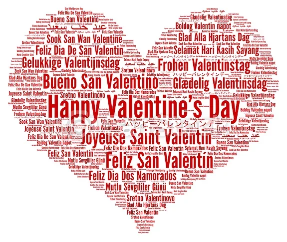Valentine Translation Language Of Love: Words For Valentine's Day