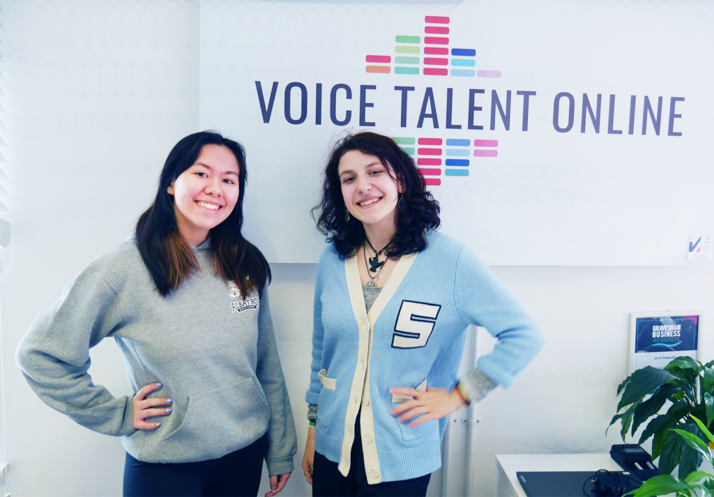 Lisa and Agnes, Voice Talent Online Interns