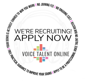 Apply as a voice talent now, for voice over jobs.